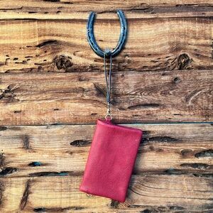 UNBRANDED | Red Leather Wristlet